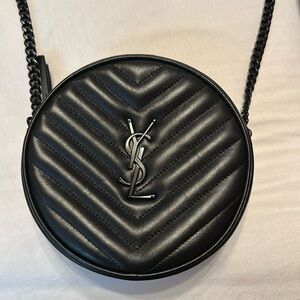 YSL round camera bag